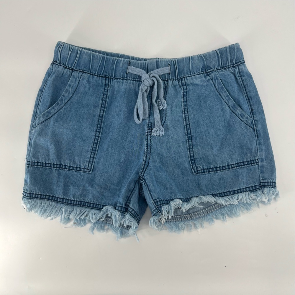 Rough Hem Drawstring Jean Shorts Size Medium Women’s